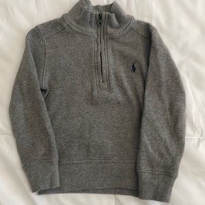 2T boys Polo half zip sweater
